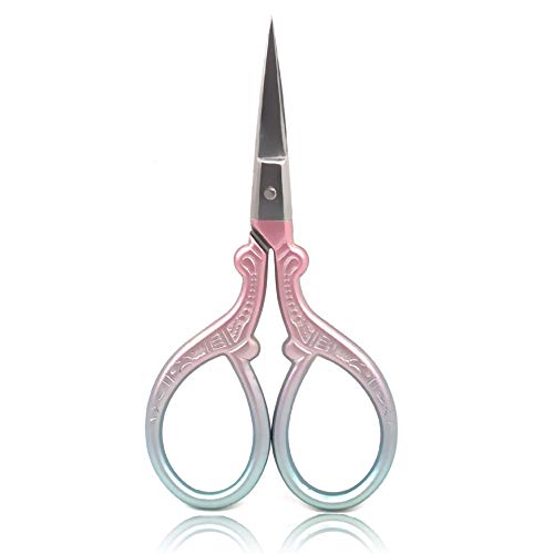 BIHRTC 3.6 Inch Little Stainless Steel Sharp Scissors Sewing Craft DIY Tools Shears for Embroidery Needlework Office Craft Houshold Needlepoint Scissors - Image 1