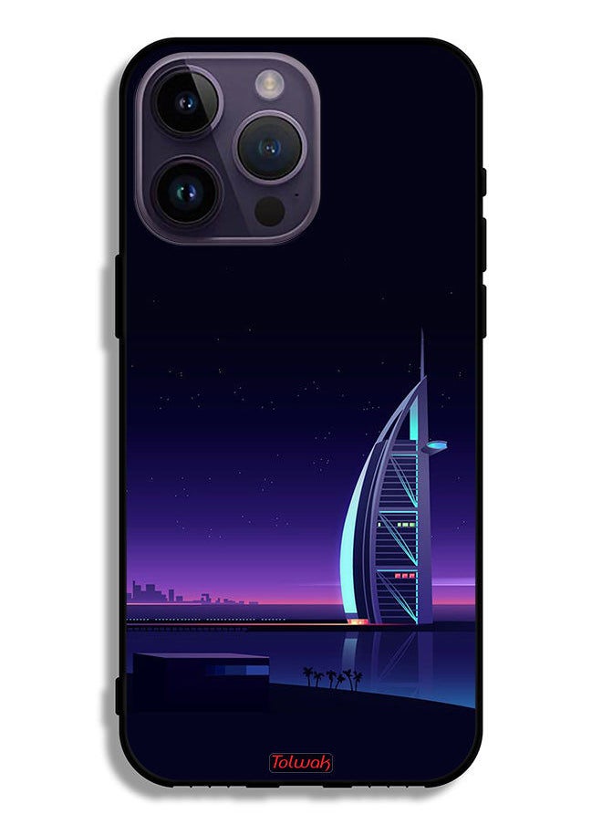 Tolwak Apple iPhone 14 Pro Max Protective Case Burj Arab Digital Art  - Image 2