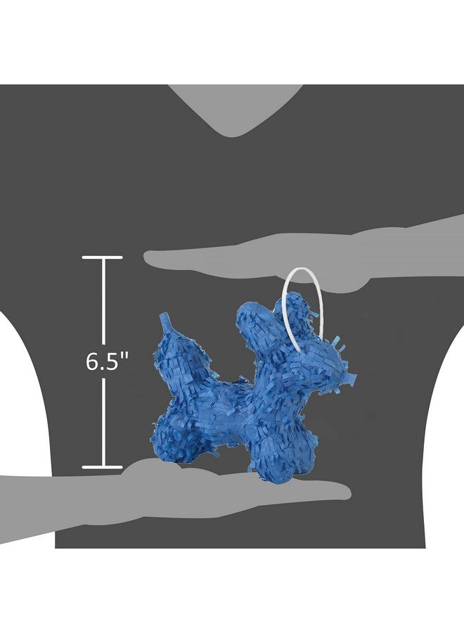 Unique Blue Mini Dog Piñata 8.5" X 6.5" Tissue Paper & Cardstock Combo Ideal For Kids' Birthday Parties And Themed Events (1 Pc.) - Image 4