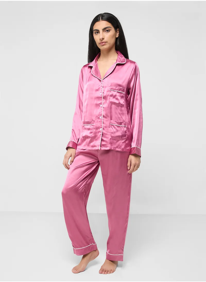 ELLA Satin Pyjama Pant Set