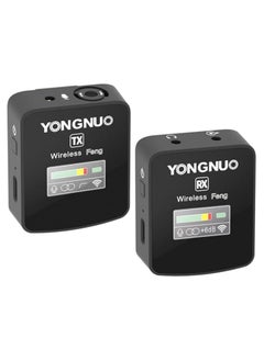 YONGNUO YONGNUO Feng 2.4G Wireless Collar-Clip Microphone, Wireless Lavalier Microphone System with Transmitter Receiver, for DSLR Cameras Camcorders, iPhone Android YouTube Tiktok Vlogging  - Image 1