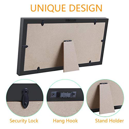 nuaele Baby Hand and Footprint Kit, Baby Girl Gifts, Baby Boy Gifts, Wall Mount & Desktop Mount Decor Shower Picture Frames Gift for Newborns - Roller, Mounting Hardware and Instructions - Black - Image 5