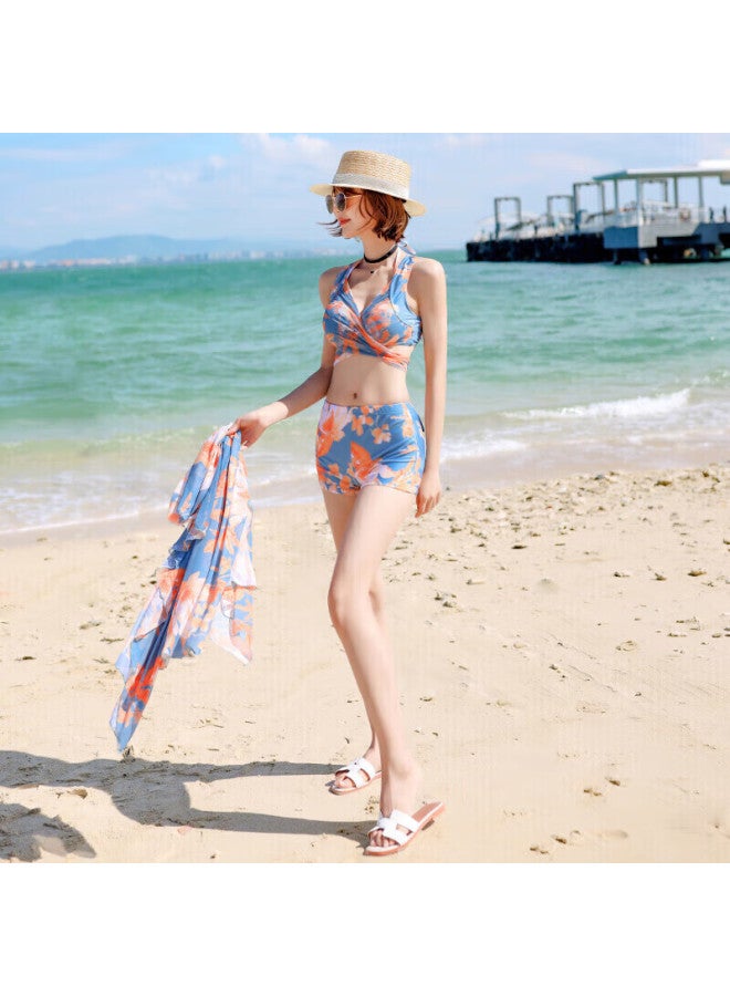 Skin-friendly Yifu Sun Protection Swimsuit For Women, Bikini Three-piece Set, Korean Hot Spring Boyshort, Fashionable Slimming, Korean Style Two-piece Swimwear - Image 4