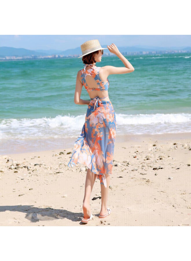 Skin-friendly Yifu Sun Protection Swimsuit For Women, Bikini Three-piece Set, Korean Hot Spring Boyshort, Fashionable Slimming, Korean Style Two-piece Swimwear - Image 5