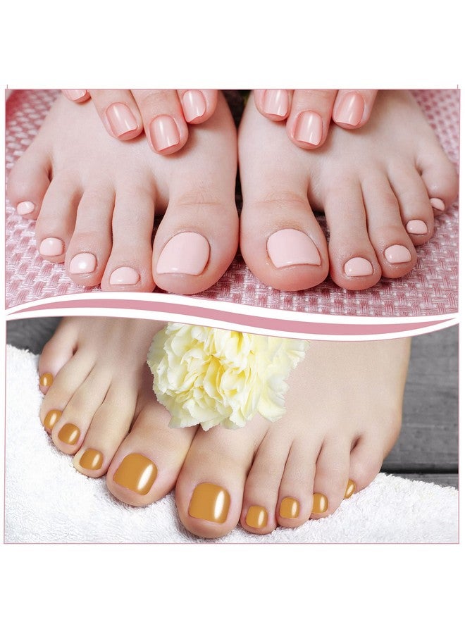 Leelosp 264 Pieces 12 Sheets Toenail Polish Stickers Strips Full Toe Nail Wraps Adhesive Toe Nail Wraps Diy Solid Color Toe Nails Manicure Decal With 2 Pieces Nail Files For Women Girls Nail (Warm Colors) - Image 2