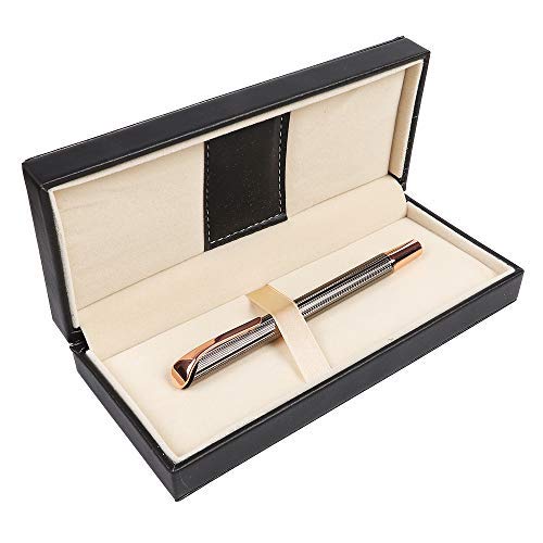 Penneed Rollerball Pen Gift Set for Men Women Executive Home Office Use, with Gift box Refillable 0.7mm Black Ink G5(Dark Gray) - Image 1