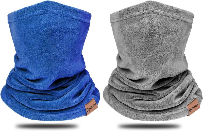 Dymex 2 PCS Kids Neck Warmer Gaiter Winter Fleece Neck Cover Balaclava Windproof Face Cover Mask for Ski Motorcycle - Image 1