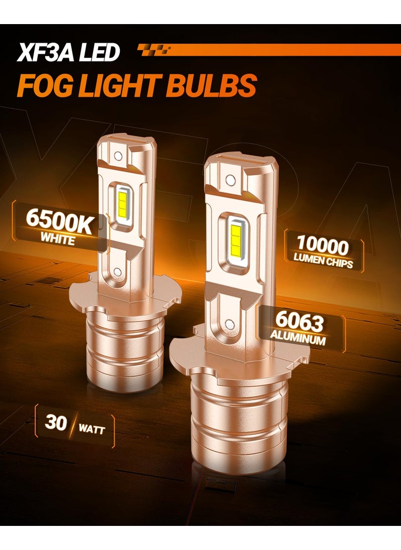 SEALIGHT SEALIGHT H3 LED Bulb or DRL, 10000LM H3ll H3 LED Fog Light Bulb, 600% Brightness Super Heat Dissipation Performance, Plug-n-Play, Pack of 2  - Image 3