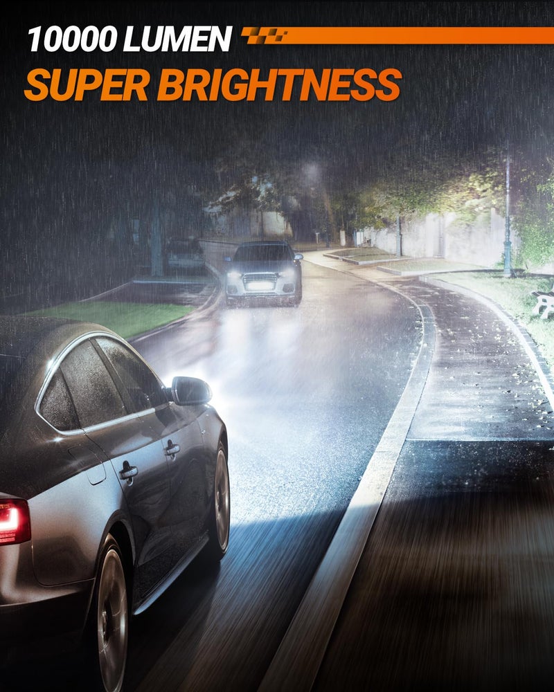 SEALIGHT H3 LED Bulb or DRL, 10000LM H3ll H3 LED Fog Light Bulb, 600% Brightness Super Heat Dissipation Performance, Plug-n-Play, Pack of 2