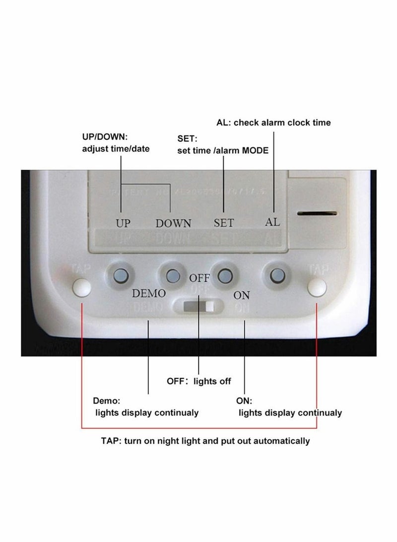 Y&D Kids Alarm Clocks, Digital Wake Up Clock 7 Colors Changing Light Bedside with 8 Sounds Date Calendar Temperature - Image 5