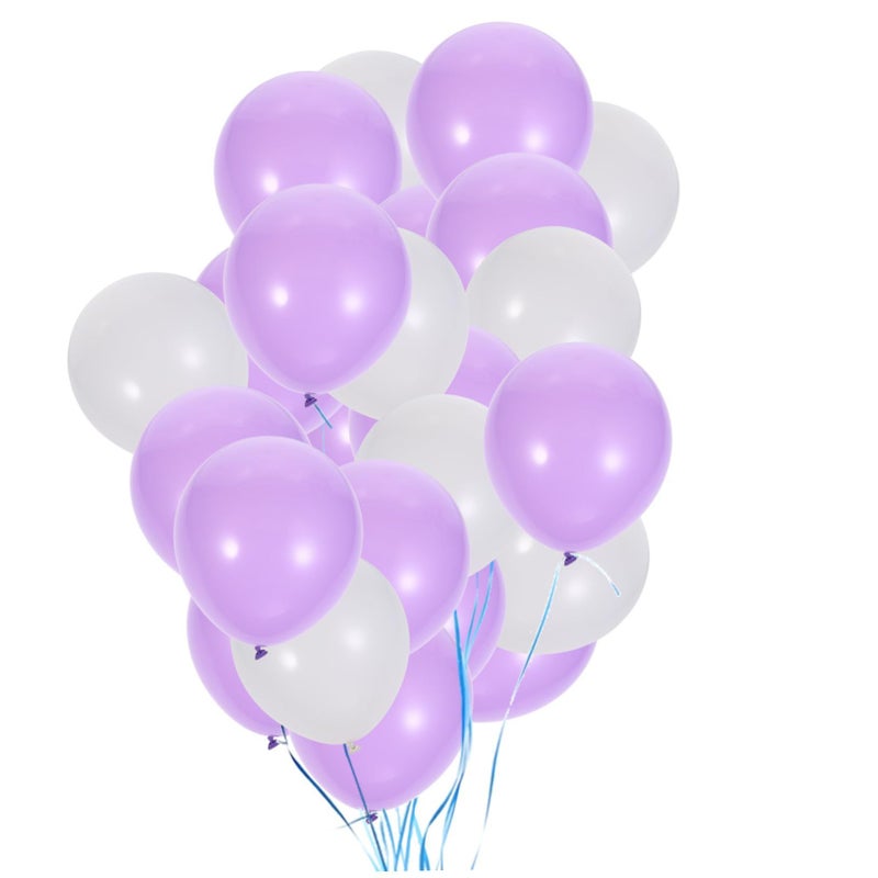 Light Purple Round Latex Birthday Balloons Party Decorations 100 Pieces - Image 2
