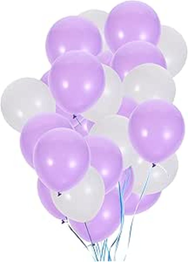 Light Purple Round Latex Birthday Balloons Party Decorations 100 Pieces - Image 1