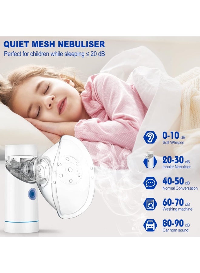 Silent Portable Inhaler Nebuliser - USB Rechargeable - Quiet & Effective Therapy Device for Adults and Children Daily Use - Image 3