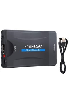 Generic HDMI to SCART Converter Adaptor, Convert Digital 1080P HDMI Video and Audio Signal to Analog SCART CVBS Signal, Support both PAL and NTSC Standard TV Format Output, for PS3 / Blue-DVD Player/STB  - Image 1