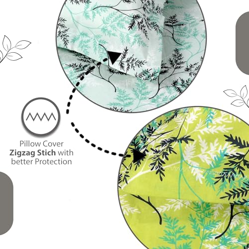 Divine Casa 144 TC Floral Printed 100% Cotton Single Bed Bedsheets Combo Pack of 2-145 x 223 CM - Image 5