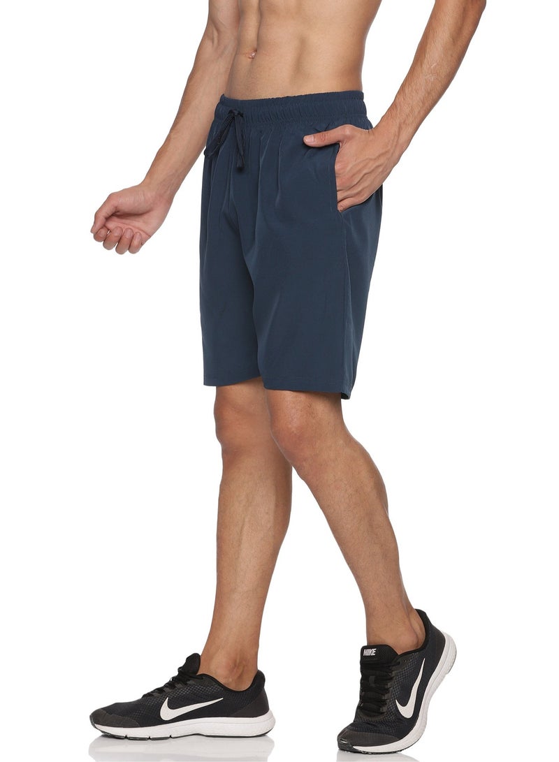 ملابس RSO شورت رياضي كاجوال من البوليستر للرجال - أزرق أكسفورد - Image 2