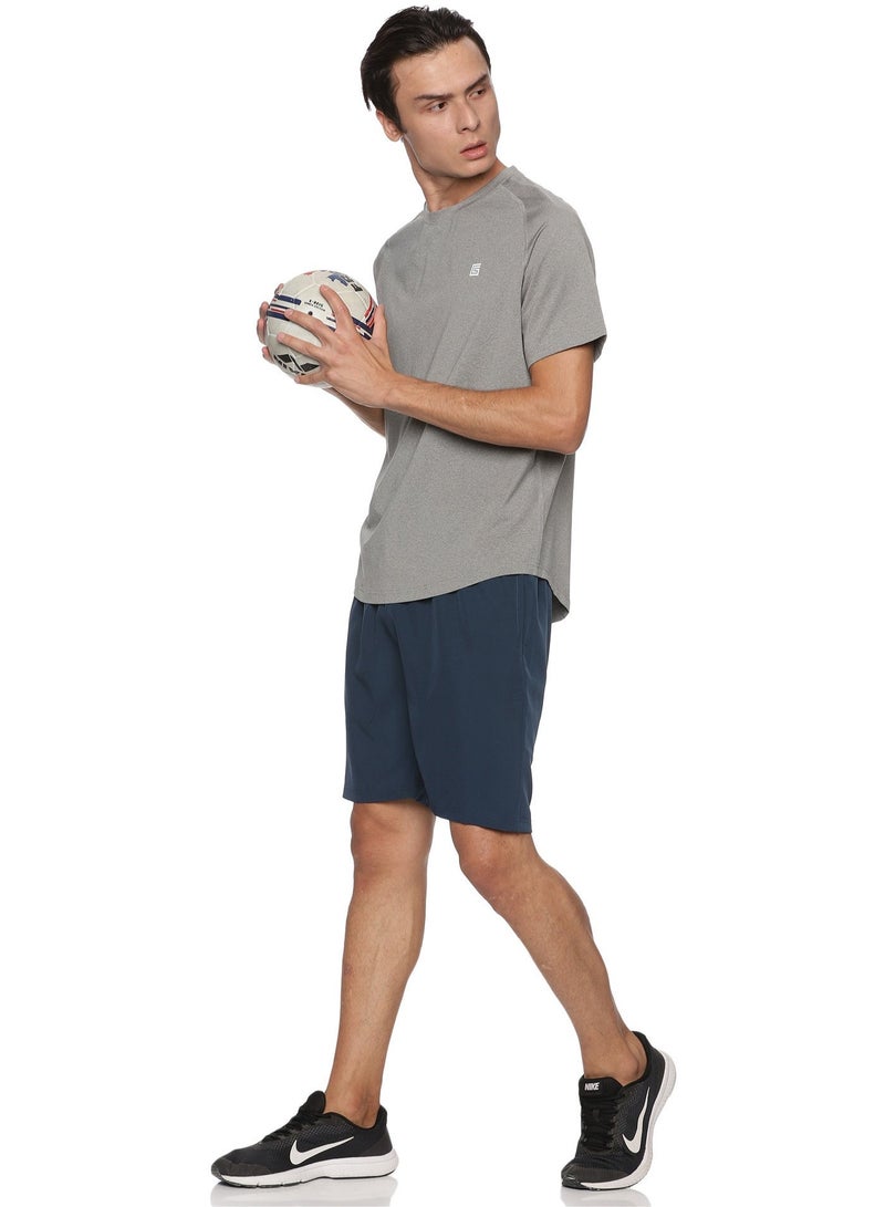 ملابس RSO شورت رياضي كاجوال من البوليستر للرجال - أزرق أكسفورد - Image 5