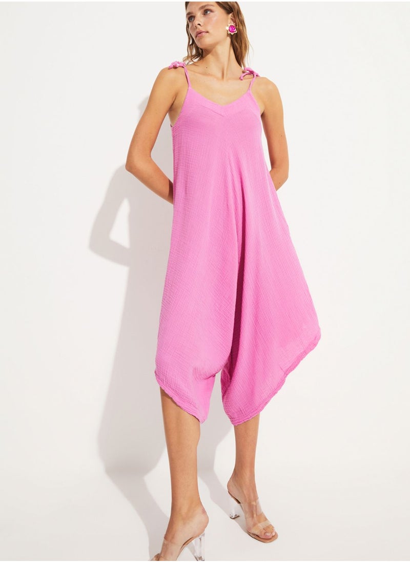 JUNE - Tie Detail Jumpsuit - Image 1