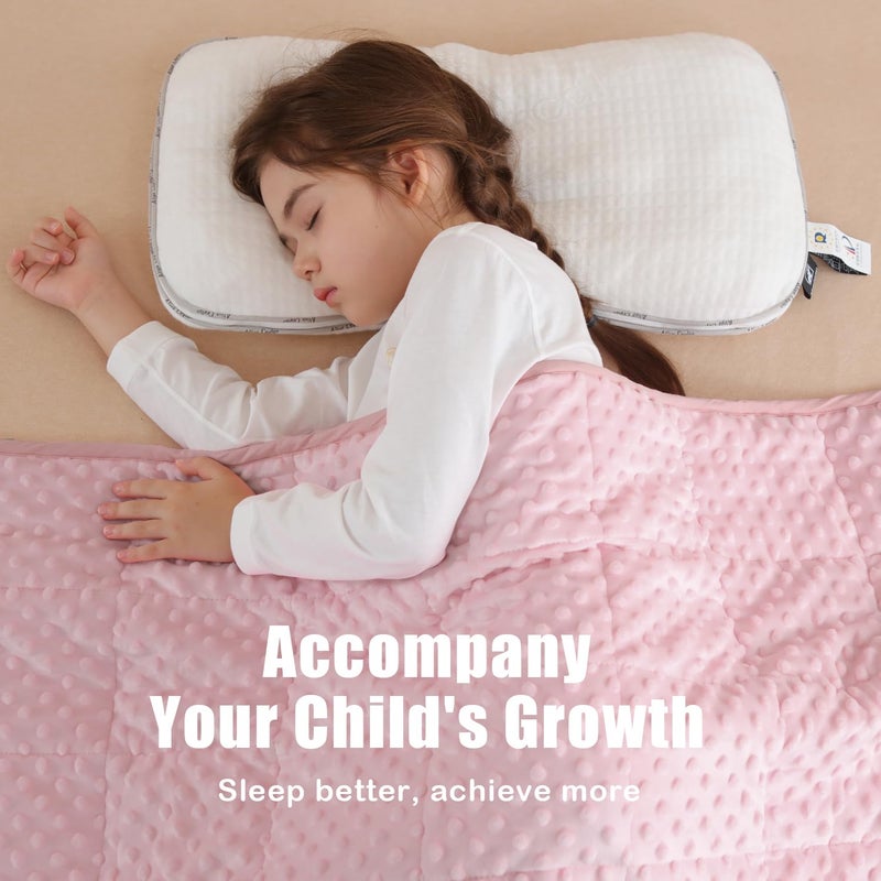 Sivio Weighted Blanket  Minky Dots Weighted Blanket Soft and Cozy Cooling Heavy Blanket for Bed  Calm and Nap  School and Home 3lbs 36 x 48inches  Pink - Image 2