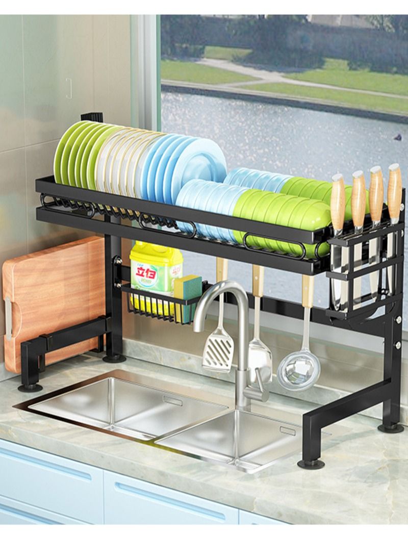 Sharpdo Double Deck Kitchen Rack Plate Storage Rack  - Image 5
