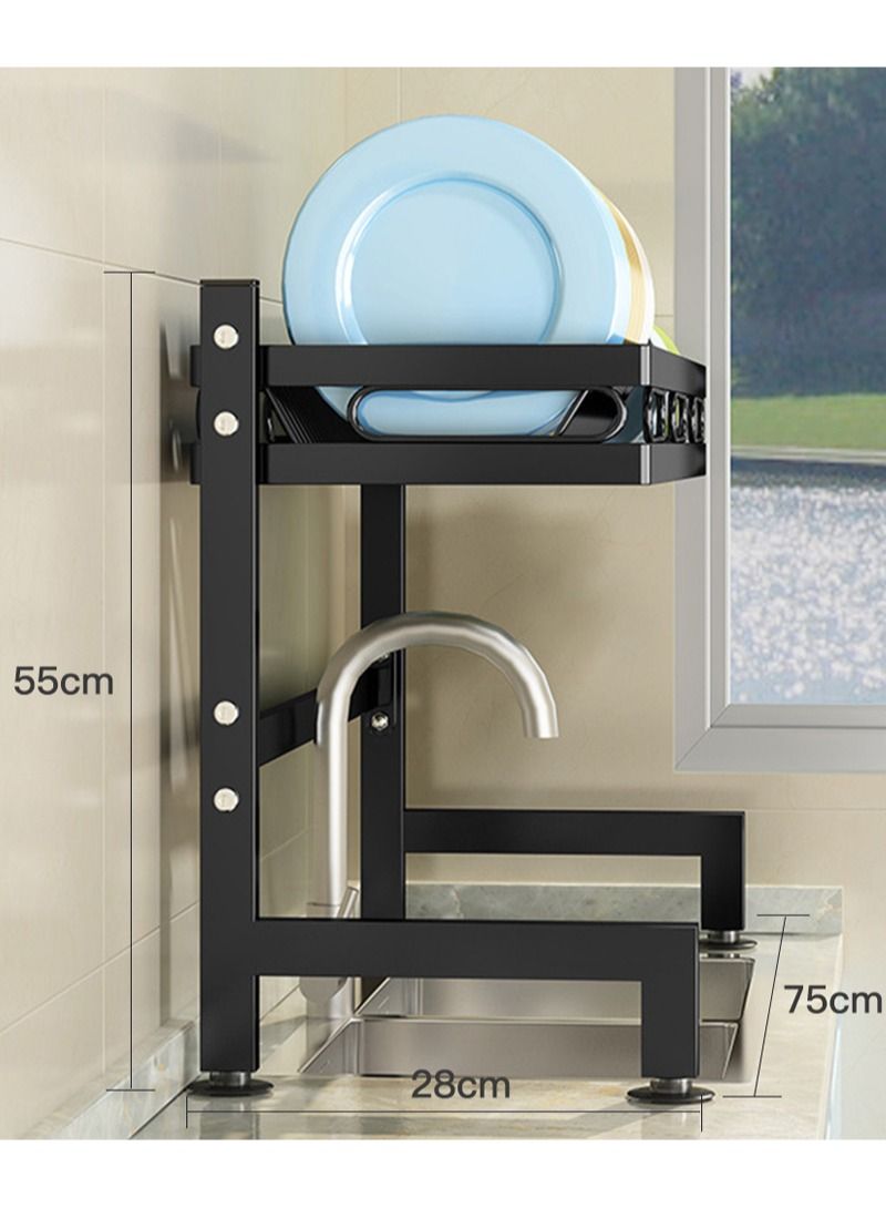 Sharpdo Double Deck Kitchen Rack Plate Storage Rack  - Image 3