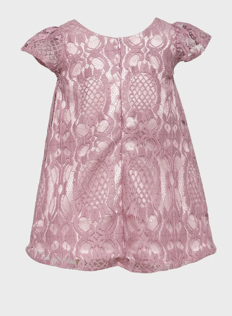 Many Frocks & Lace Overlay Dress