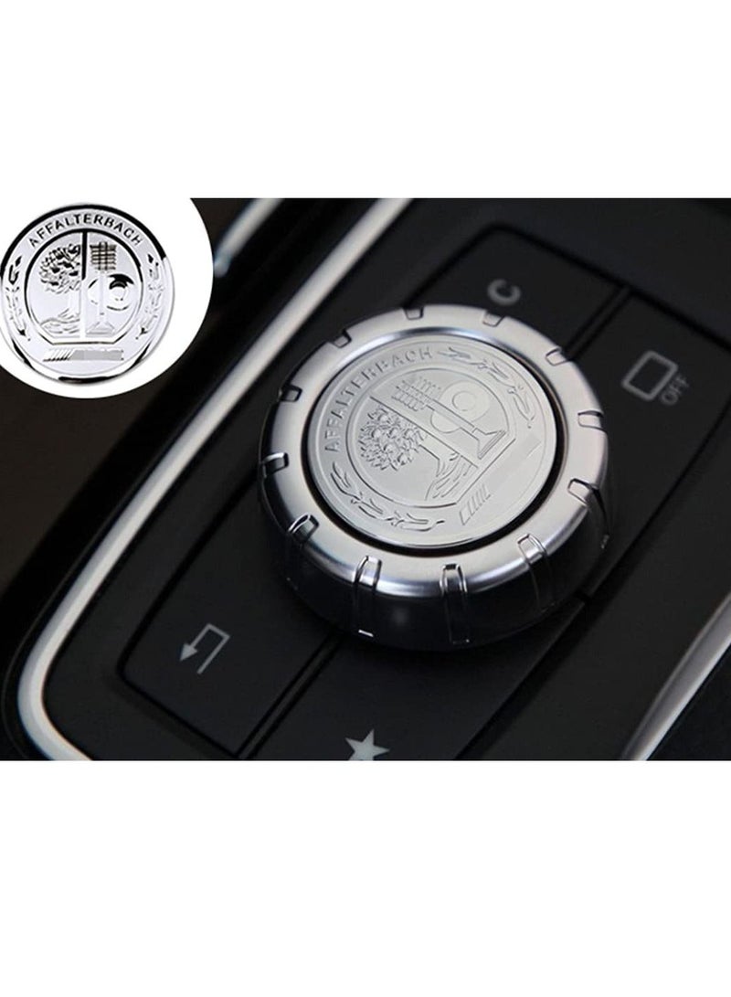 Excefore غطاء زينة وملصقات وشعارات ومقابض أزرار التحكم في الوسائط المتعددة المعدلة المعدنية لسيارات مرسيدس بنز A B E GLK GLA CLA GLE ML GL Class (مقبض 29 مم، فضي) - Image 4