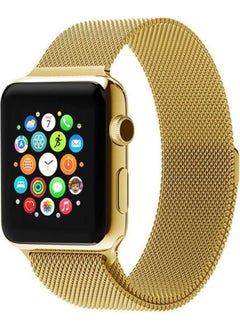 FITIT Stainless Steel Metal Strap Milanese Loop Alloy Replacement for iWatch Series 9 and Below, 38mm 40mm 41mm with powerful Magnetic lock, Gold. - pzsku/Z2AF755F8F3006B88925EZ/45/_/1722071370/2eb47e94-18c7-4cc6-900a-41992bdcfd0c