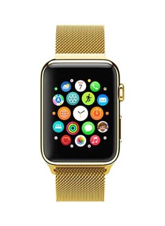 FITIT FITIT Stainless Steel Metal Strap Milanese Loop Alloy Replacement for iWatch Series 9 and Below, 38mm 40mm 41mm with powerful Magnetic lock, Gold.  - Image 2