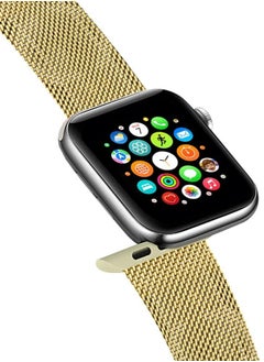 FITIT Stainless Steel Metal Strap Milanese Loop Alloy Replacement for iWatch Series 9 and Below, 38mm 40mm 41mm with powerful Magnetic lock, Gold. - pzsku/Z2AF755F8F3006B88925EZ/45/_/1722071675/6ba3d72b-2489-4c71-9ac5-f97aa4de49db