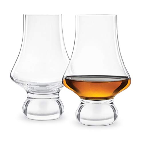 Final Touch Whiskey Tasting Glasses - Set of 2 Lead-Free Crystal Glasses - DuraShield Titanium Reinforced – Handcrafted (LFG4122) - Image 1