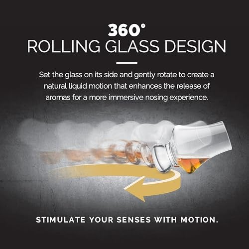 Final Touch Whiskey Tasting Glasses - Set of 2 Lead-Free Crystal Glasses - DuraShield Titanium Reinforced – Handcrafted (LFG4122) - Image 4