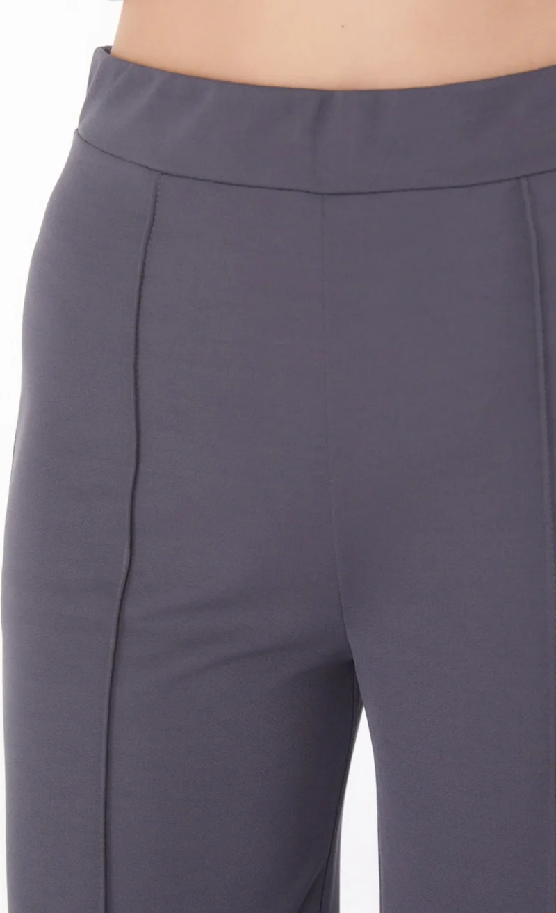 Tofisa Plain Mid Women's Anthracite Trousers - 23868