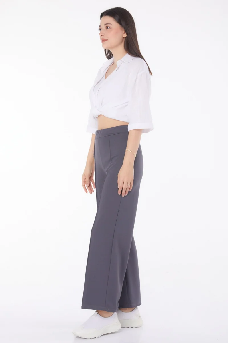 Tofisa Plain Mid Women's Anthracite Trousers - 23868