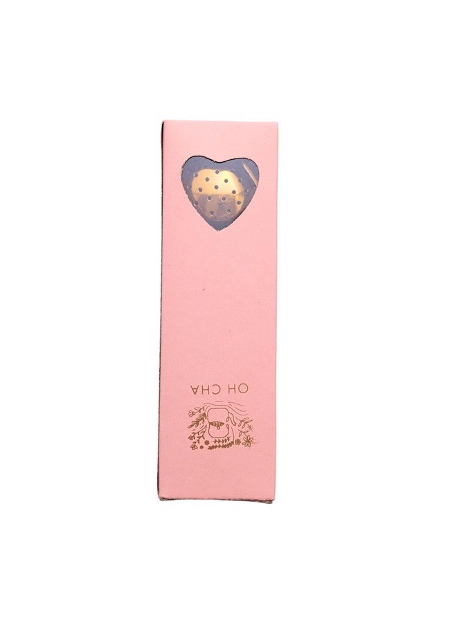 OH CHA - Heart Shaped Golden Tea Infuser, Stainless Steel | BPA Free | 14cms - Image 5