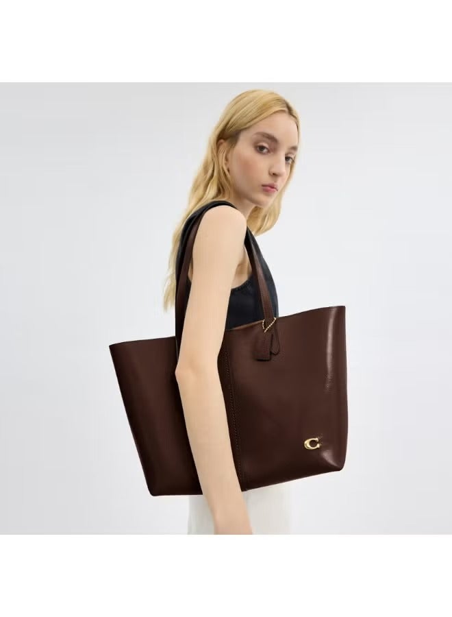 كوتش اوت ليت حقيبة توت نسائية من كوتش، حقيبة كتف نسائية، حقيبة يد نسائية، حقيبة سفر نسائية، بنية - 43 سم - Image 2