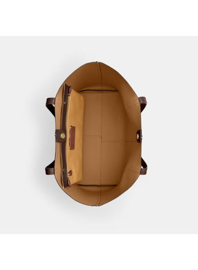 كوتش اوت ليت حقيبة توت نسائية من كوتش، حقيبة كتف نسائية، حقيبة يد نسائية، حقيبة سفر نسائية، بنية - 43 سم - Image 3