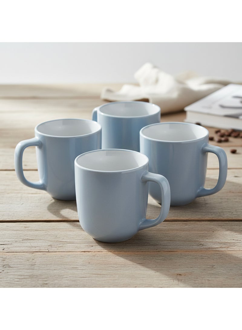 Cuisine Art Stoneware IVY 4PCS Mug Set | 420 ML Blue Coffee Mug Set | Durable Coffee Cup Set for Home & Office | Cups for Cappuccino, Latte, Tea & Cocoa Restaurant Coffee Mugs - Image 2