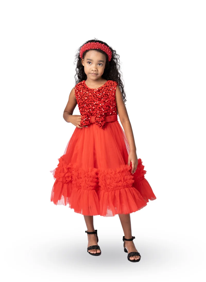 دىدانيالا فستان توتو واسع أحمر