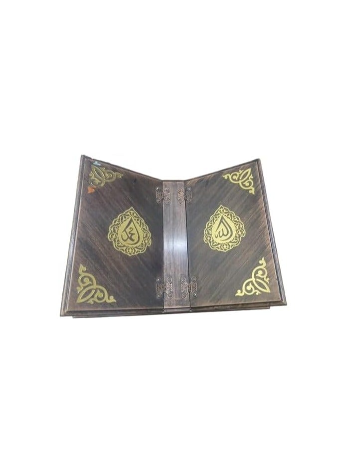 REBENUO Elegant Islamic Quran Stand and Storage Box - Ornate Wooden Holy Book Holder for Home Decor and Prayer - Perfect Muslim Gift for Eid and Ramadan - Image 2
