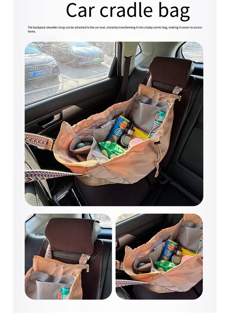 Large-capacity Car Cradle Bag Maternity Bag Double Shoulder Changing Bag Ladies Shopping Basket Parent-child Bag - Image 3