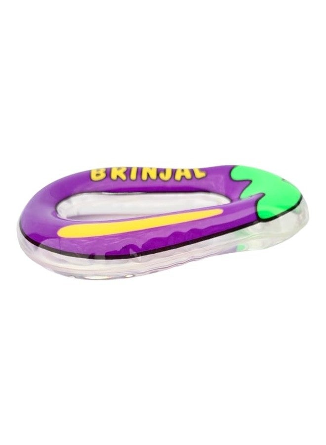 Samip Newborn Silicone Water Filled Soft Cooling Brinjal Teether Bpa Free Specially Designed To Ease Teething Multicolor - Image 3