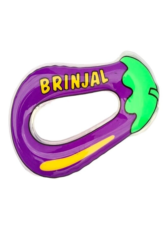 Samip Newborn Silicone Water Filled Soft Cooling Brinjal Teether Bpa Free Specially Designed To Ease Teething Multicolor - Image 1