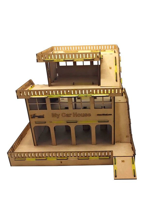 StepsToDo Ultimate Car Parking Making Kit;Car Showroom & Play House Making Kit Engineering Activity. Build & Paint. Painting Art Kit. Parking;Ramp Track. Hot Track For Wheels Car.(41 By 41 Cm) - Image 1