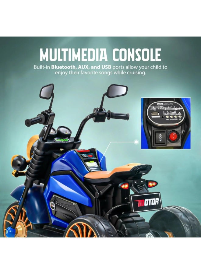 Toy Box Electric Bike for Kids, Ride on Toys Kid Bikes with LED Light, Bluetooth & USB Music | Rechargeable Baby Bike | Battery Operated Bike for Kids - Image 2