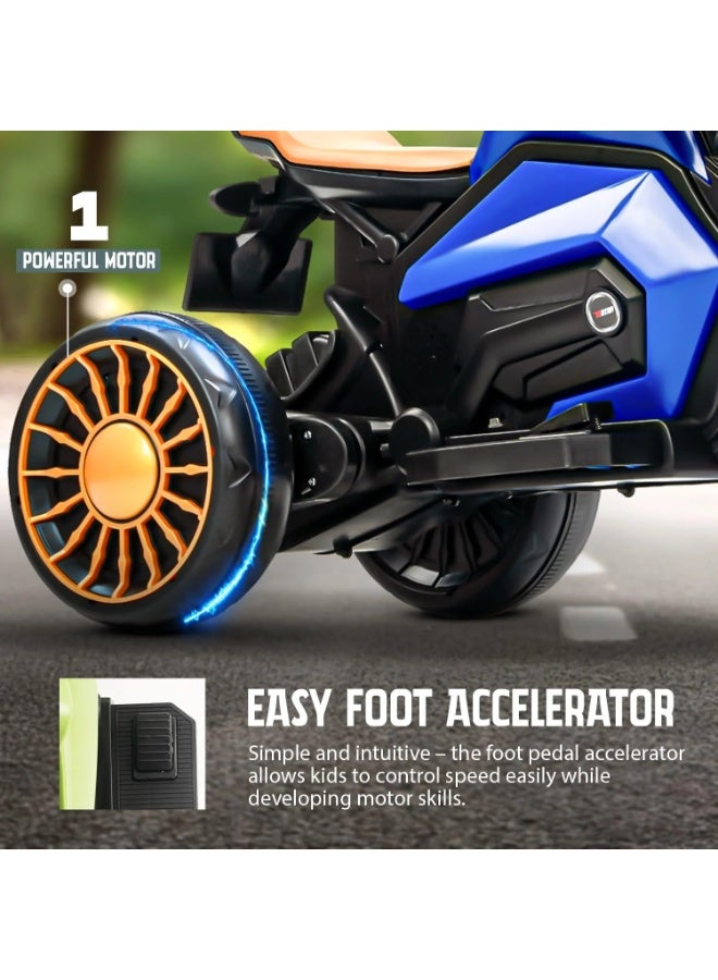 Toy Box Electric Bike for Kids, Ride on Toys Kid Bikes with LED Light, Bluetooth & USB Music | Rechargeable Baby Bike | Battery Operated Bike for Kids - Image 4