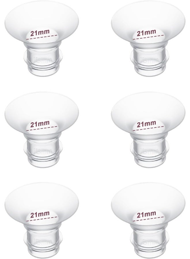 JIMOWANG إدخالات الفلنج 21 مم 6 قطع، متوافقة مع مضخة الثدي القابلة للارتداء Momcozy S12 Pro/S9 Pro/S12/S9 - Image 1