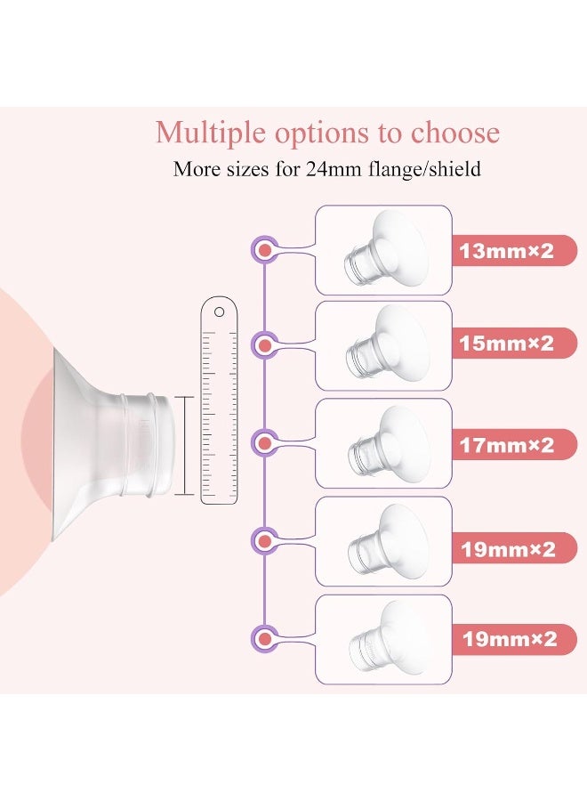 JIMOWANG إدخالات الفلنج 21 مم 6 قطع، متوافقة مع مضخة الثدي القابلة للارتداء Momcozy S12 Pro/S9 Pro/S12/S9 - Image 2