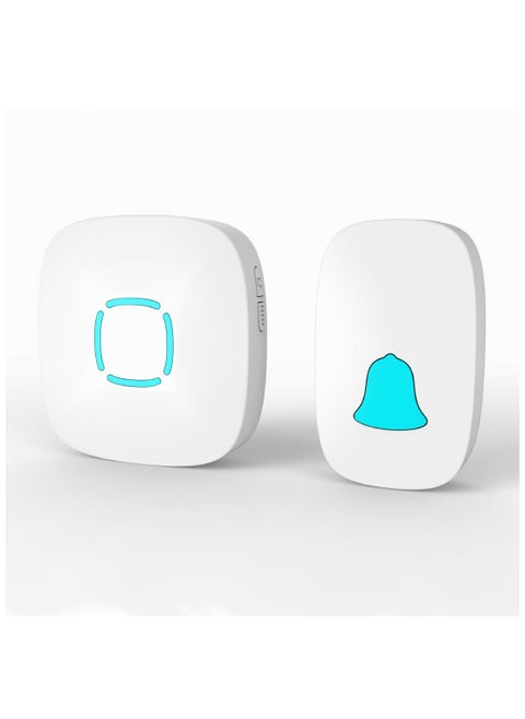 Wireless Doorbell Kit – Waterproof with 36 Chime Tones & 1000ft Range | Adjustable Volume, LED Flash, 1 Receiver + 1 Push Button