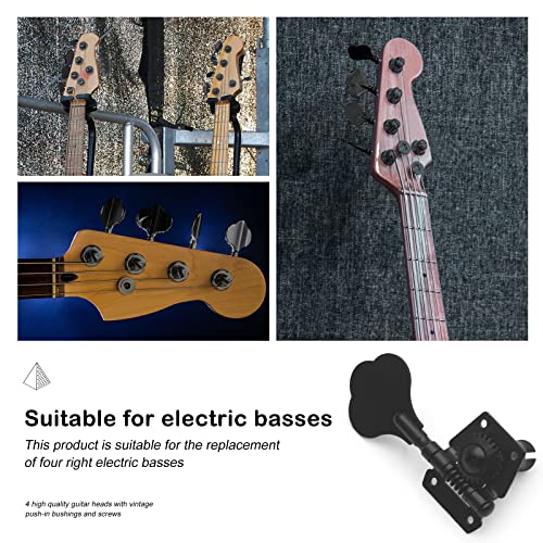 MAXCHEER Guitar Bass Tuners Bass Guitar Tuning Keys,Ratio Headstock Sealed Machine Head Replacement for Electric Jazz Bass or Precision Instruments - Image 5